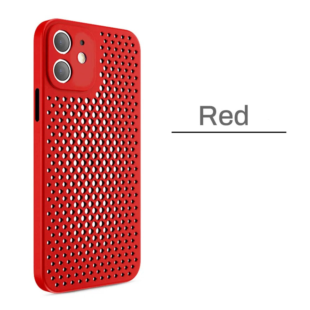coque iphone 12 AirFlow Protect rouge