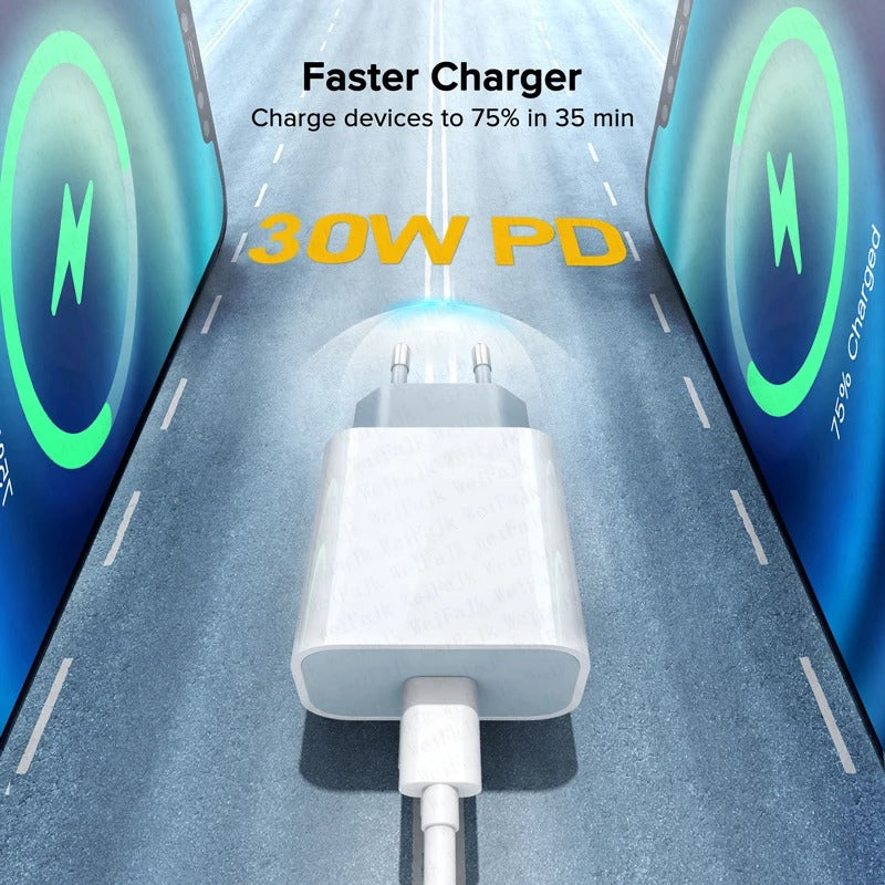 chargeur iphone FlashBoost 30W rapide