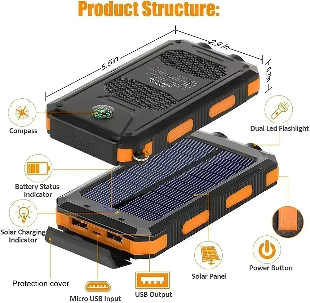 chargeur telephone solaire SolarXtreme
 structure