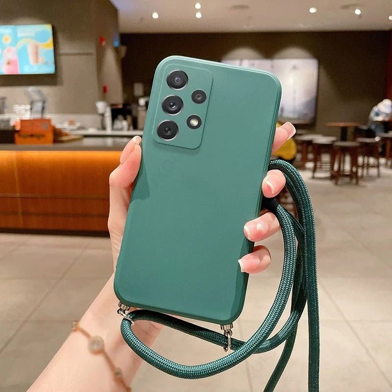 coque Samsung S21 LanyCase vert fonce
