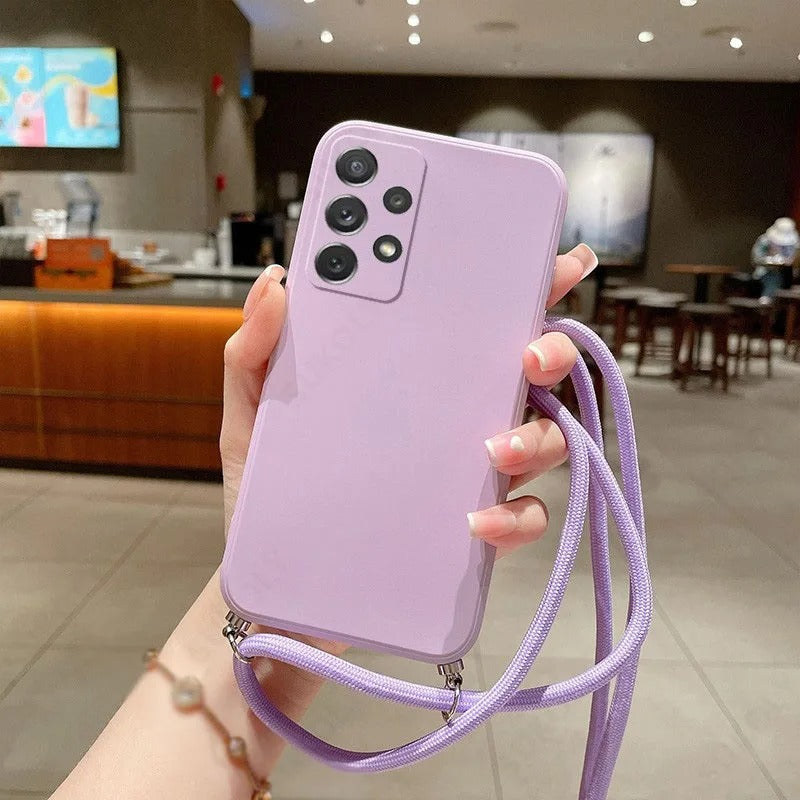 coque Samsung S21 LanyCase violet