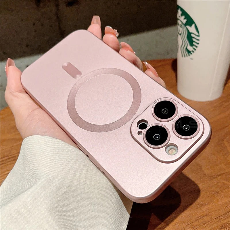 coque iPhone 12 AuraMag rose