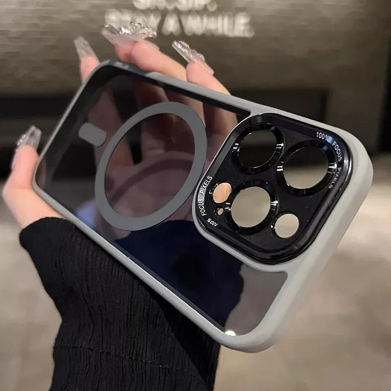 coque iphone 14 ClearMag gris