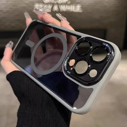 coque iphone 14 ClearMag gris