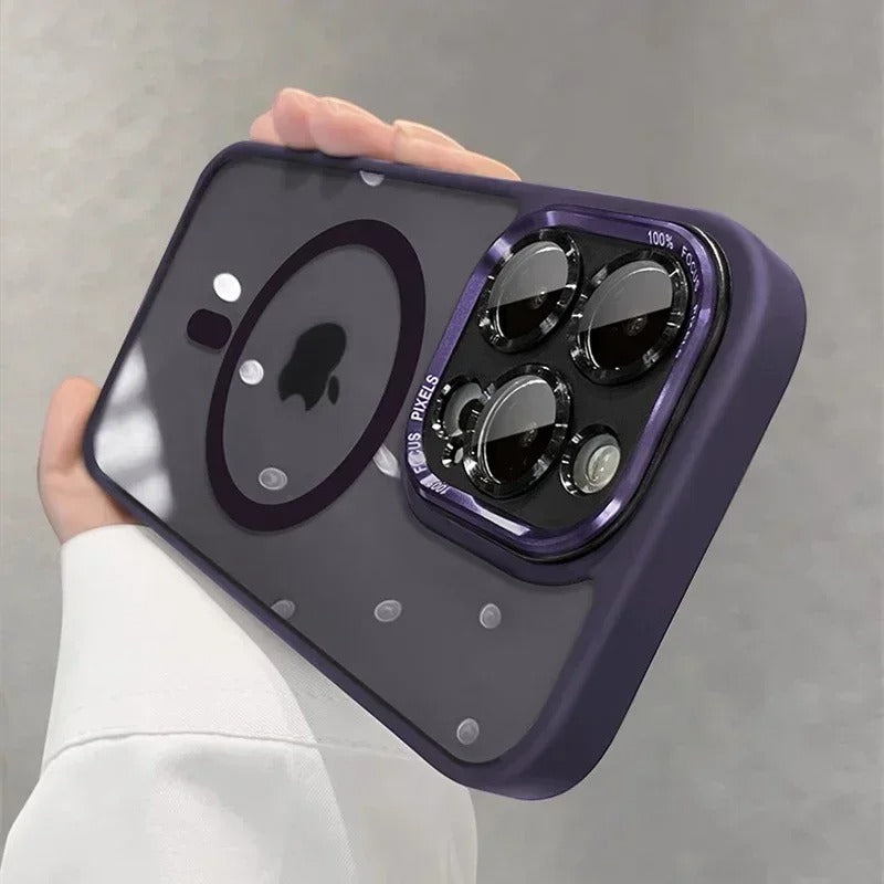 coque iphone 14 ClearMag violet