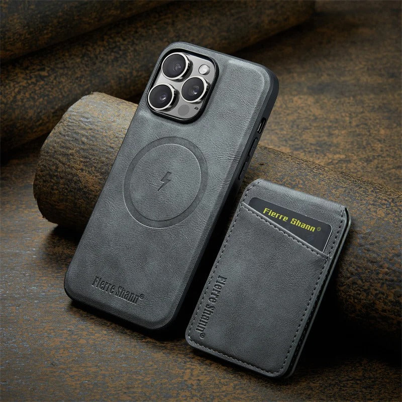 coque iphone 14 FlexWallet gris