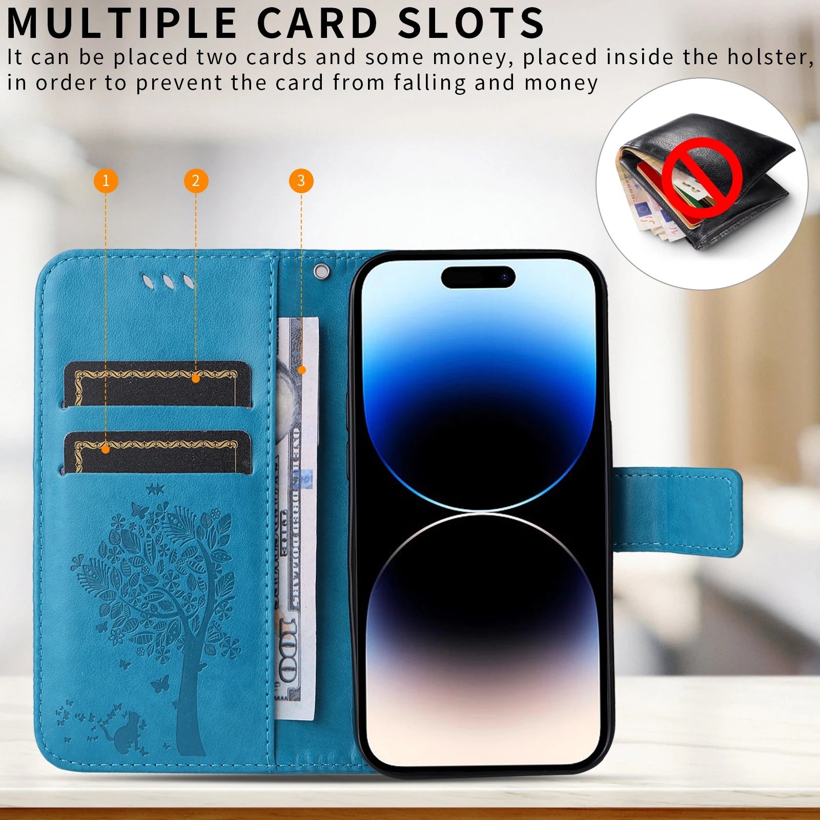 coque iphone 14 TreeWallet Case cards