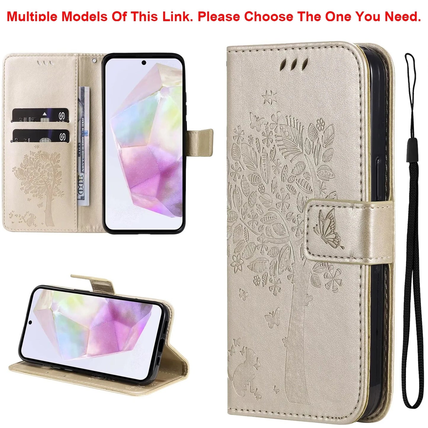 coque iphone 14 TreeWallet Case gold