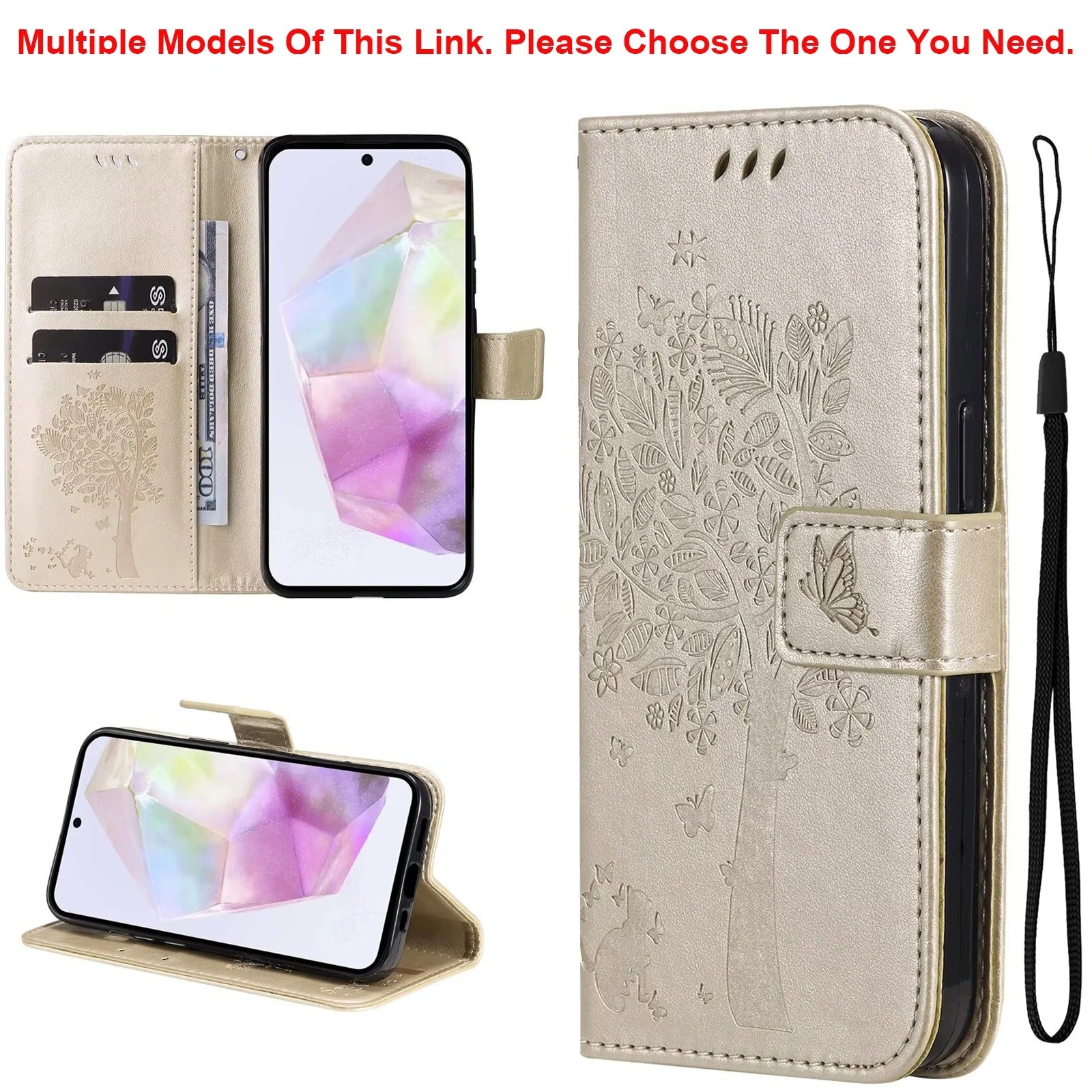 coque iphone 14 TreeWallet Case gold