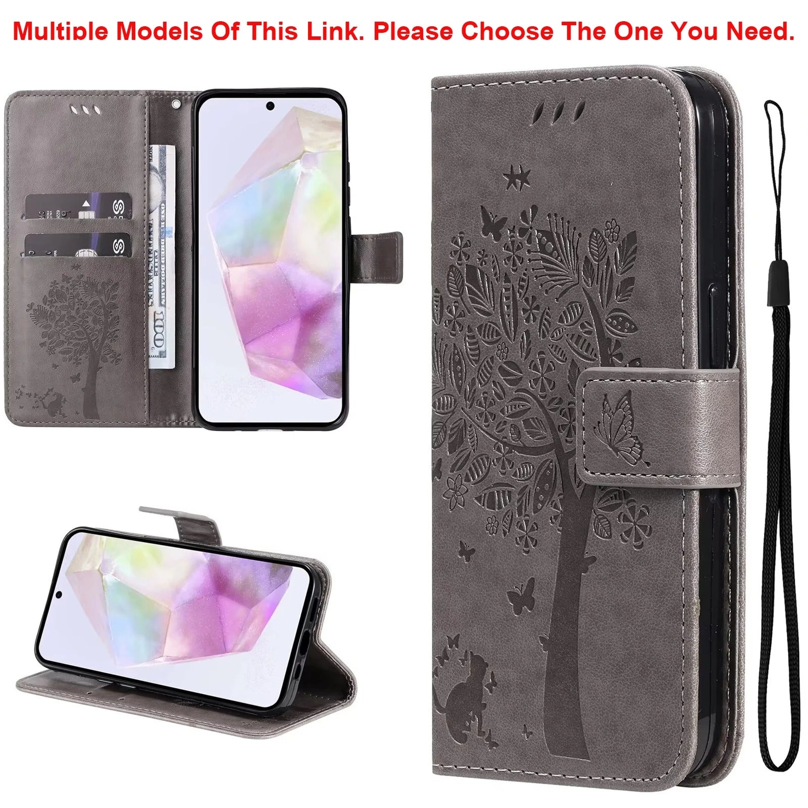 coque iphone 14 TreeWallet Case gris
