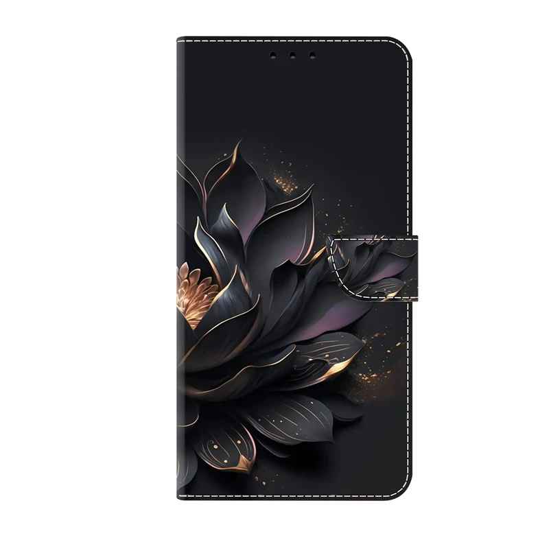 coque iphone 15 Petals Glam noir