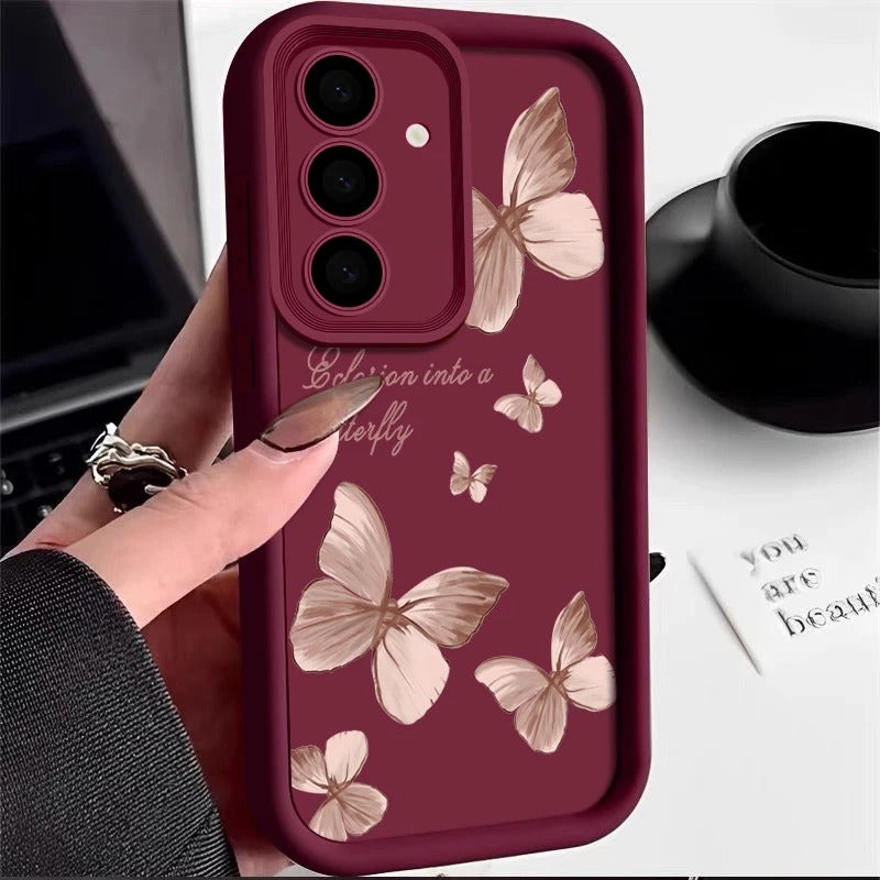 coque samsung s22 ButterFly Guard rouge