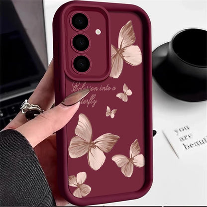 coque samsung s22 ButterFly Guard rouge
