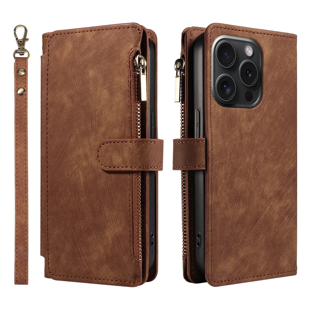 coque samsung s23 ZipWallet marron