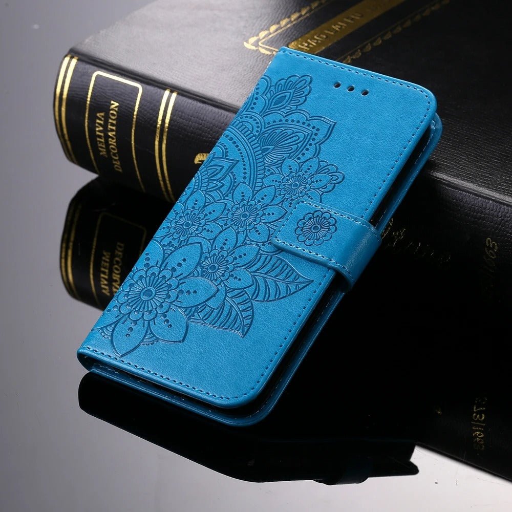coque samsung s24 BloomWallet bleu