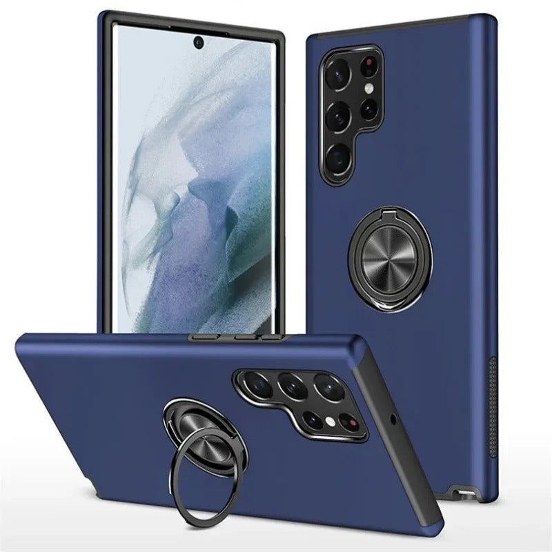 coque samsung s24 MagSafe ArmorRing bleu