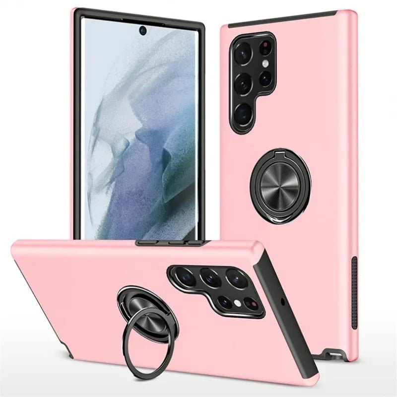 coque samsung s24 MagSafe ArmorRing rose