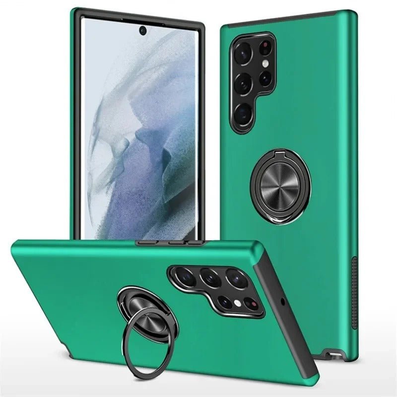 coque samsung s24 MagSafe ArmorRing vert
