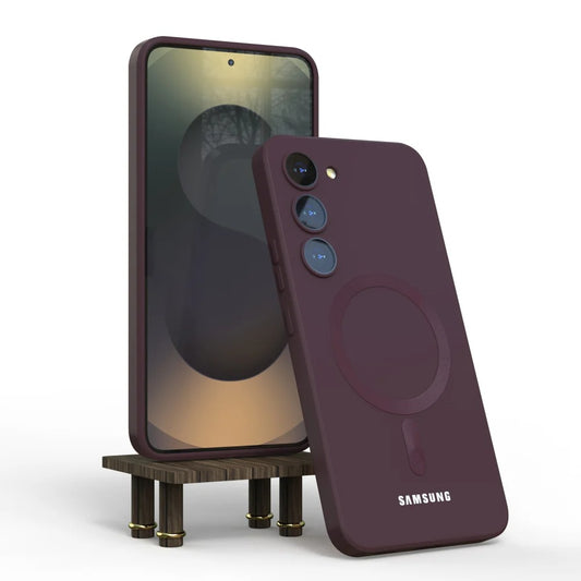 coque samsung s25 AeroMag marron