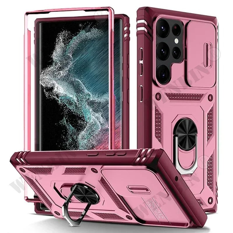 coque samsung s25 Titan Armor rose