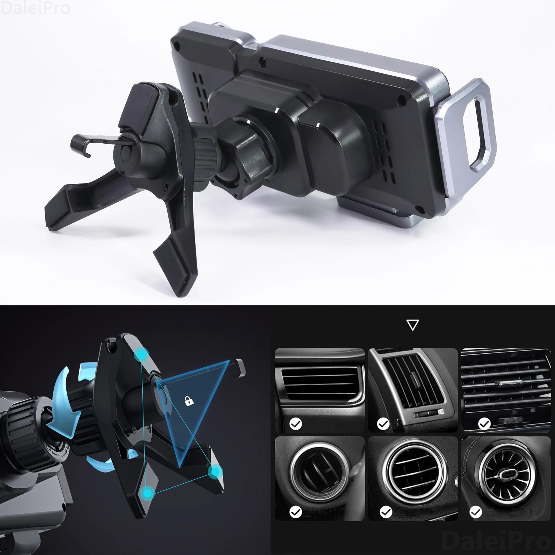 support detelephone voiture PulseDock vue arriere
