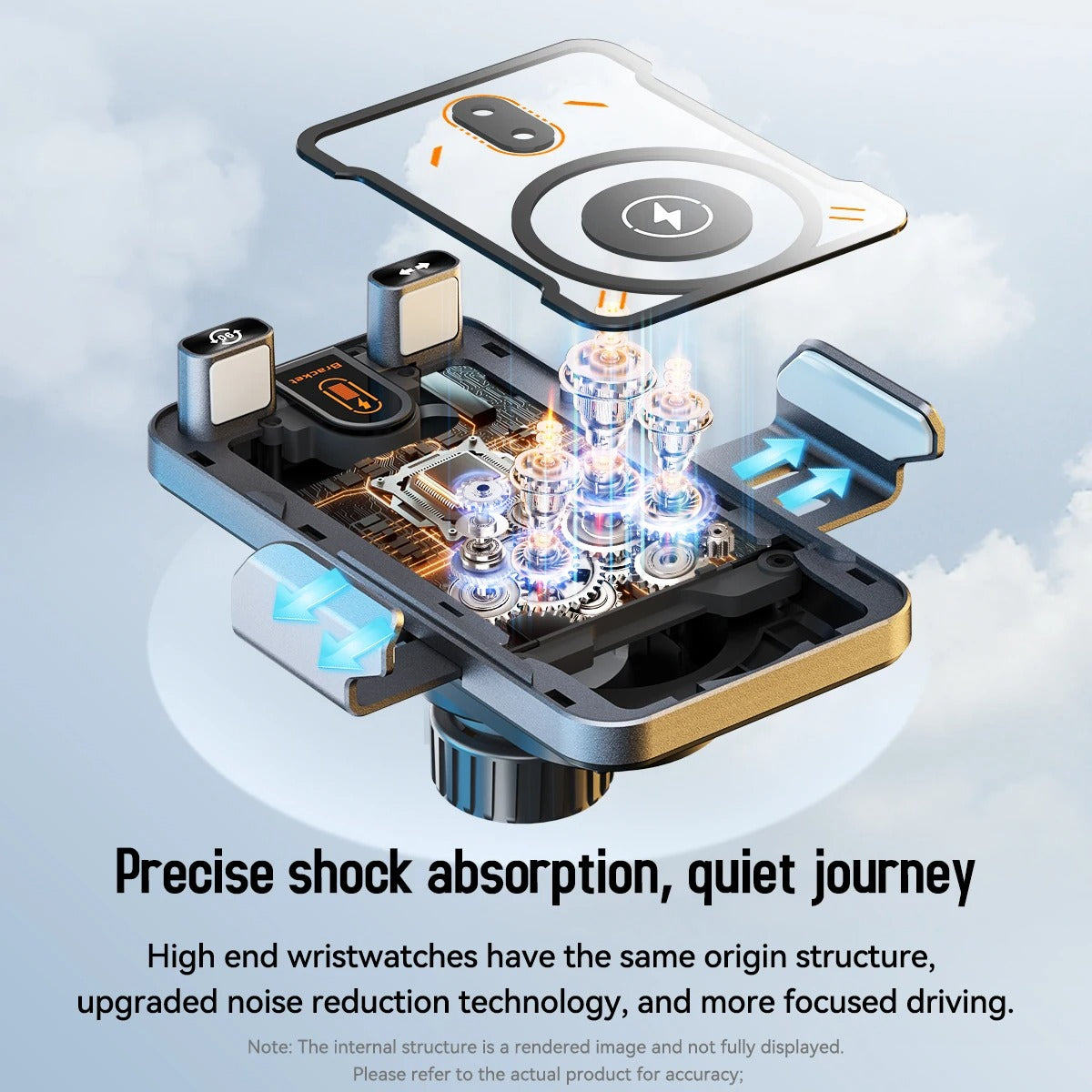 support de telephone voiture VoltEdge shock absorption